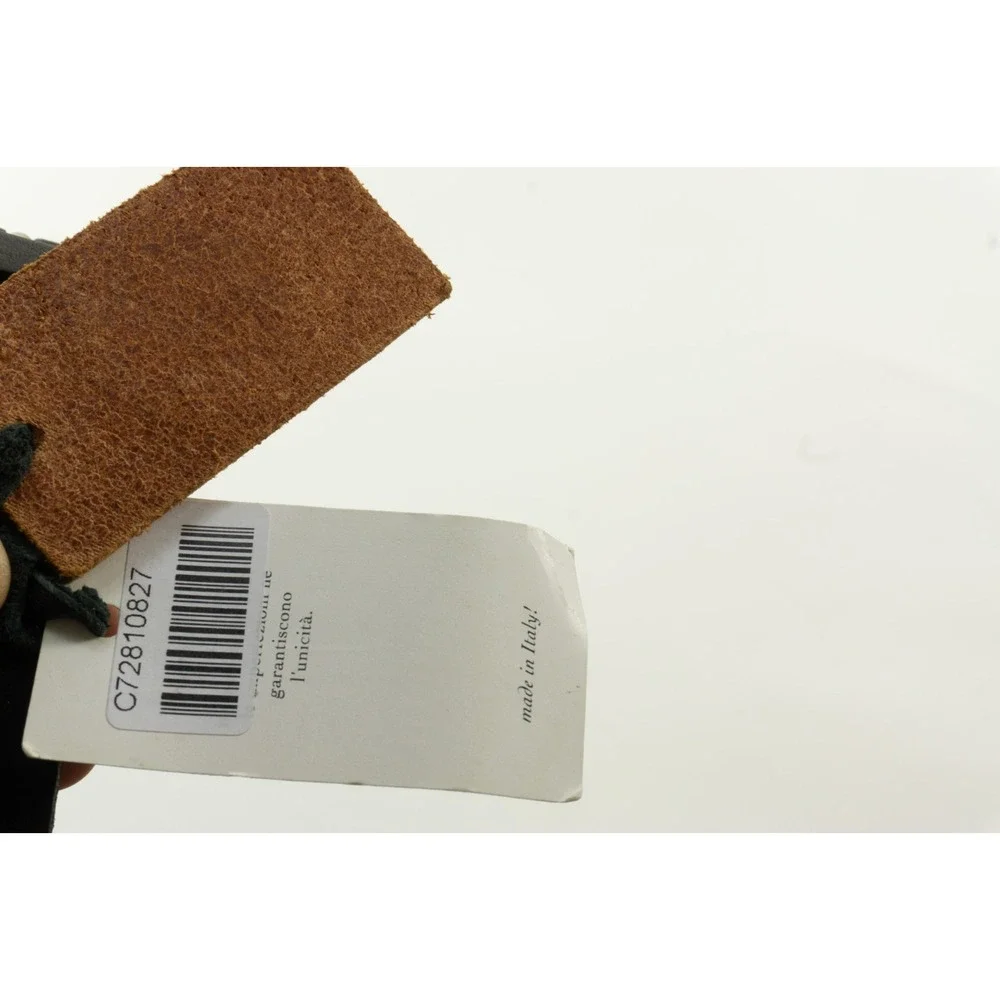 New Pasaporte Cintura Uomo Italian Leather Studded Black Belt Men's IT 120